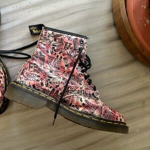 Pink/London themed Doc Martens